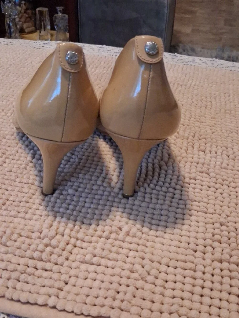Michael Kors Nude Patent Leather Pointed Toe Pumps